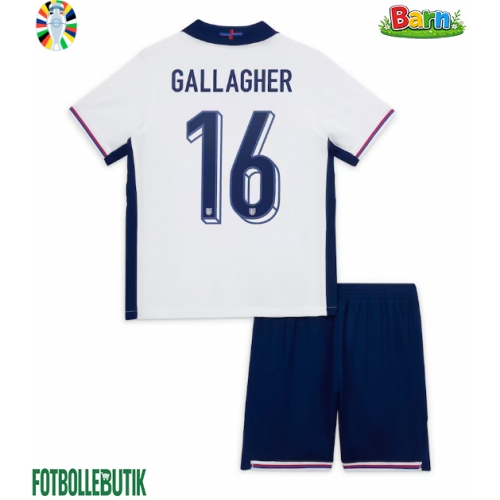 England Conor Gallagher #16 Hemmaställ Barn EM 2024 Kortärmad (+ Korta byxor)